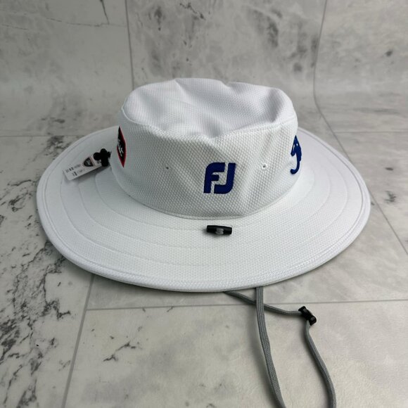NEW Titleist Tour Aussie White/Royal N2 Blue Bucket Golf Hat - Picture 4 of 6
